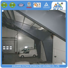 Low cost new type steel door certificated prefab garage